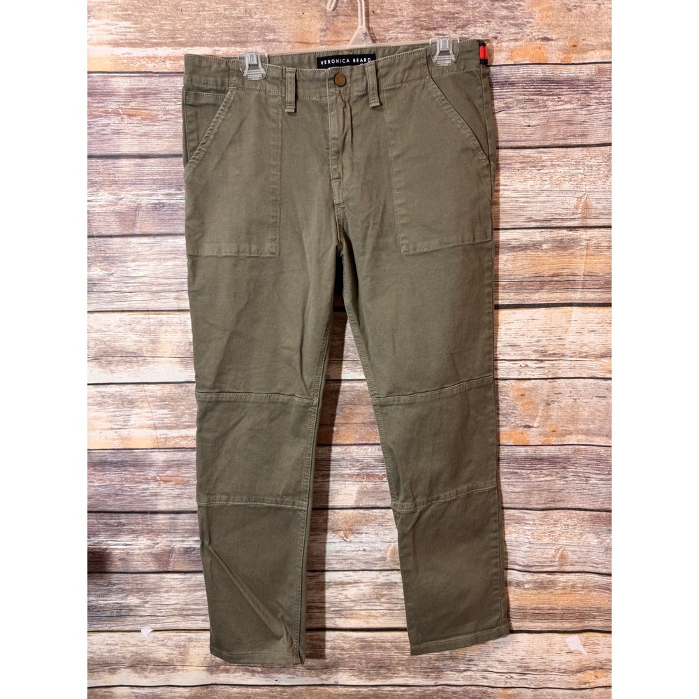 Veronica Beard Jeans Adrina Skinny Ankle Cargo 28 Olive Green High Rise Stretch - Picture 6 of 10